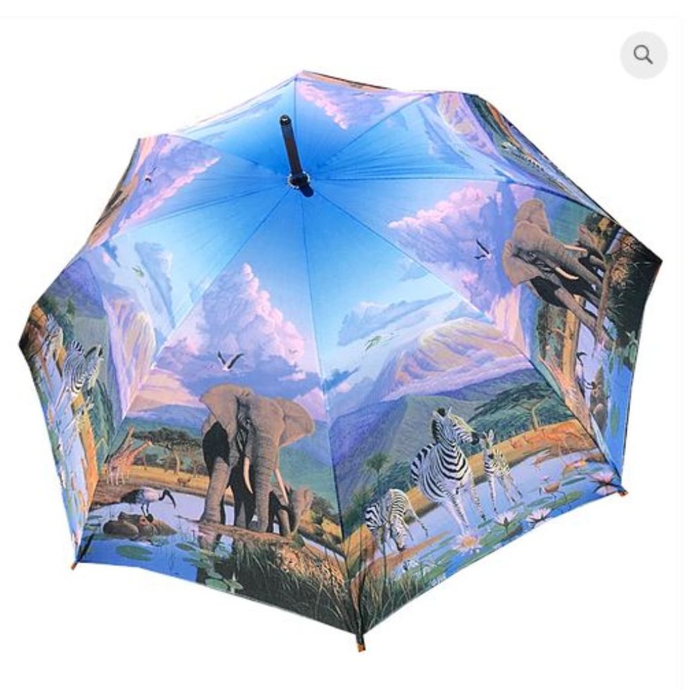 African Wildlife Stick Umbrella